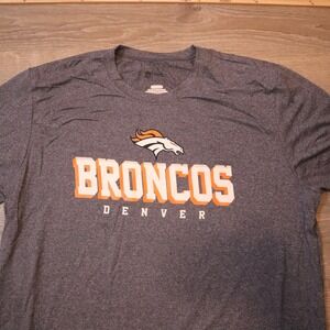 NFL Denver Broncos Gray Short Sleeve T Shirt Men's XL